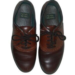 Nunn Bush Mens Genuine Brown Leather Oxford Shoes 9M